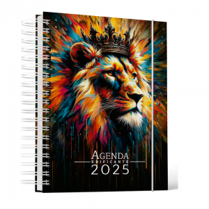 Agenda Edificante 2025 Capa: (Glossy 130g + Papelão Holler 1.7) + Miolo: (350pg / 175 Folhas Sulfite 75g) A5 - 21x14,8cm Capas 4x0 (Colorido só Frente) - Miolo 1x1 (Preto e Branco, Frente e Verso) BOPP Wire-o 1/8 