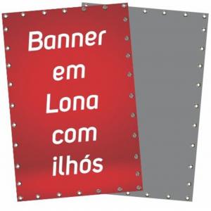 Banner Personalizado com Ilhós Lona Brilho 340g  4x0 - Colorido Só Frente  Ilhós 